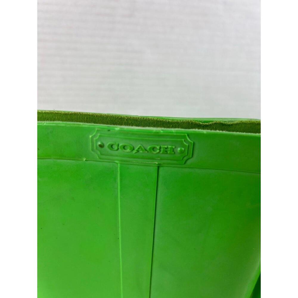 Coach Lori Model Tall Rubber Rain Boots Womens Sz 6 - Picture 6 of 12